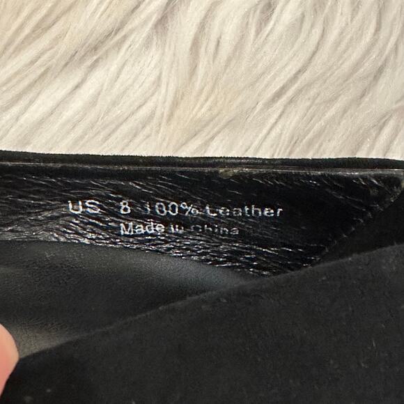 UNIF Vapor Heels Suede Leather Platform Block Ombre Clear Heel Pumps, Black - Picture 10 of 11